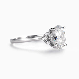 3.0 CT Oval Moissanite cluster Diamond Ring in 925 Sterling Silver-The ‘Bree’ Ring