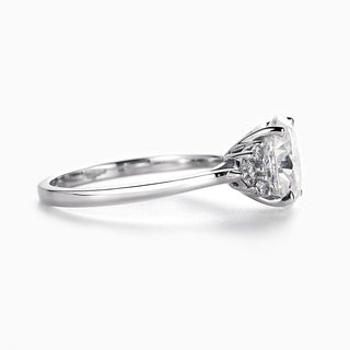 3.0 CT Oval Moissanite cluster Diamond Ring in 925 Sterling Silver-The ‘Bree’ Ring