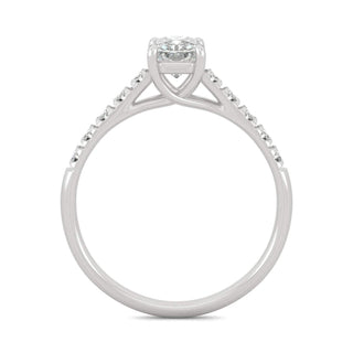 1.0 CT Radiant Moissanite Pave Diamond Ring in 925 Sterling Silver- The ‘Brooks’ Ring