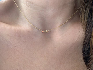 Minimalist Love Arrow Necklace In 925 Sterling Silver