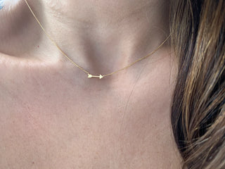 Minimalist Love Arrow Necklace In 925 Sterling Silver