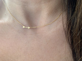 Minimalist Love Arrow Necklace In 925 Sterling Silver