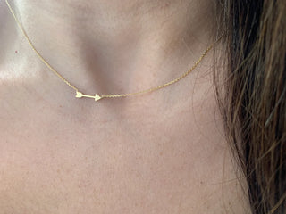 Minimalist Love Arrow Necklace In 925 Sterling Silver