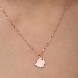 Stunning Cute Bird Pendant Necklace In 925 Sterling Silver