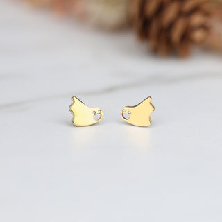 Minimal Cute Ghost Earrings in 925 Sterling Silver