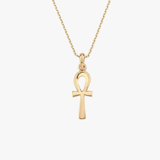 Minimal Ankh-Symbol Of Good Luck Necklace In 925 Sterling Silver