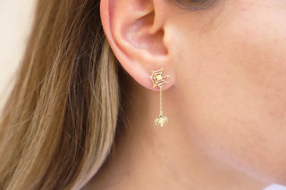 Unique Spider & Spider Web Earrings in 925 Sterling Silver