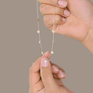 Plain Dainty Coin Necklace in 925 Sterling Silver- The ‘Holden’ Necklace