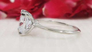 5.10 CT Princess Moissanite Solitaire Diamond Ring in 925 Sterling Silver- The ‘Gabrielle’ Ring