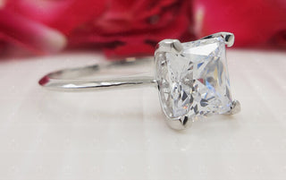 5.10 CT Princess Moissanite Solitaire Diamond Ring in 925 Sterling Silver- The ‘Gabrielle’ Ring