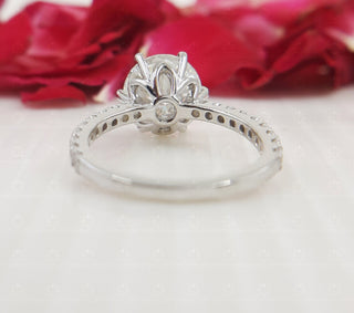 3.50 CT Round Moissanite Pave Diamond Ring in 925 Sterling Silver- The ‘Robin’ Ring