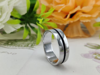 Plain Classic Wedding Band in 925 Sterling Silver- The ‘Lincoln’ Wedding Band