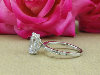 3.50 CT Radiant Moissanite Pave Diamond Ring in 925 Sterling Silver- The ‘Dawn’ Ring