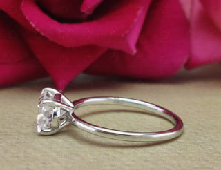 1.70 CT Oval Moissanite Solitaire Diamond Ring in 925 Sterling Silver- The ‘Pauline’ Ring