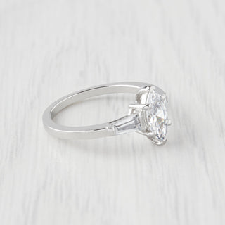 1.2 CT Marquise Moissanite Three Stone Style Diamond Ring in 925 Sterling Silver- The ‘Sabrina’ Ring