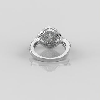 1.03 CT Round Moissanite Twisted Diamond Ring in 925 Sterling Silver- The ‘Gustavo’ Ring