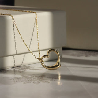 Plain Heart Necklace in 925 Sterling Silver- The ‘Kristin’ Necklace