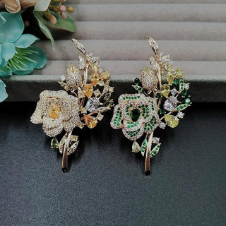 Pink Rose Flower Luxury Brooch For Women