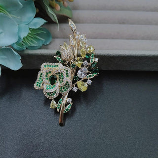 Pink Rose Flower Luxury Brooch For Women