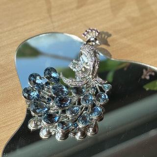 Art Deco Vintage Style Peacock Brooch For Women