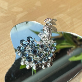 Art Deco Vintage Style Peacock Brooch For Women