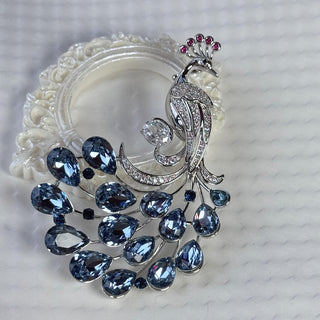 Art Deco Vintage Style Peacock Brooch For Women