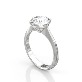 2.0TCW Round Cathedrawl Solitaire Moissanite Diamond Engagement Ring in 925 Sterling Silver