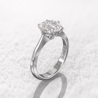 2.0TCW Round Cathedrawl Solitaire Moissanite Diamond Engagement Ring in 925 Sterling Silver