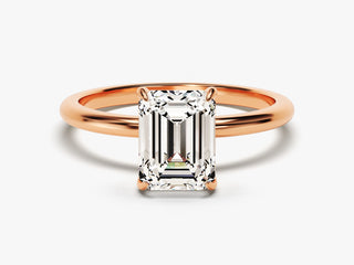 1.5TCW Emerald Cut Solitaire Moissanite Diamond Engagement Ring in 925 Sterling Silver