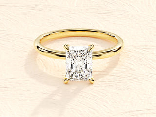 1.5TCW Radiant Cut Solitaire Moissanite Diamond Engagement Ring in 925 Sterling Silver