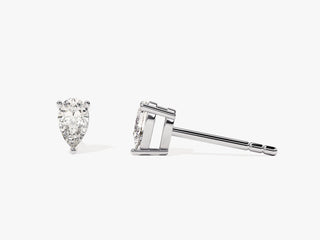 0.50 CT Minimalist Pear Cut Stud Moissanite Diamond Earrings in 925 Sterling Silver