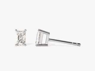 0.50 CT Minimalist Radiant Stud Moissanite Diamond Earrings in 925 Sterling Silver