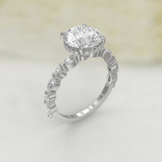 2.5TCW Round Cut Vintage Moissanite Diamond Engagement Ring in 925 Sterling Silver