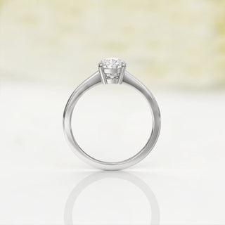 1.0TCW Pear Cut Solitaire Moissanite Diamond Engagement Ring in 925 Sterling Silver