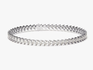 11.0 CT Unique Pear Tennis Moissanite Diamond Bracelet In 925 Sterling Silver