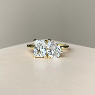 2.36TCW Pear Radiant Toi At Moi Solitaire Moissanite Diamond Engagement Ring in 925 Sterling Silver